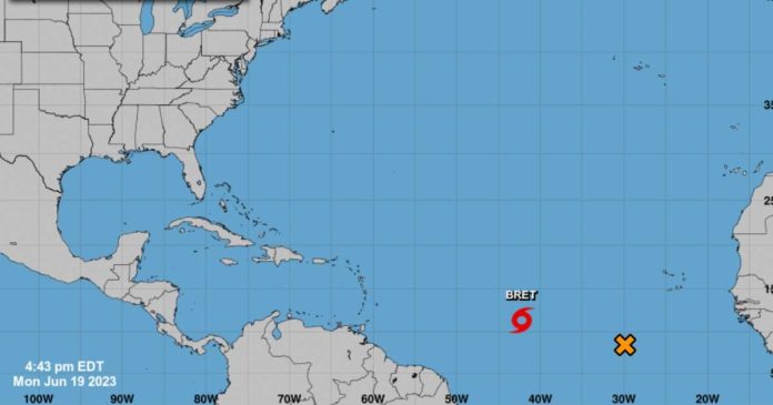 Se forma tormenta tropical Bret en el Atlántico