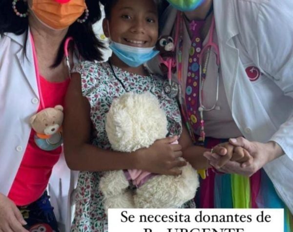 Familiares de niña ingresada en Incart solicitan sangre B positiva