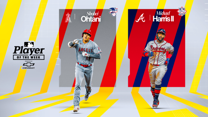 Shohei Ohtani y Michael Harris, los Jugadores de la Semana en MLB