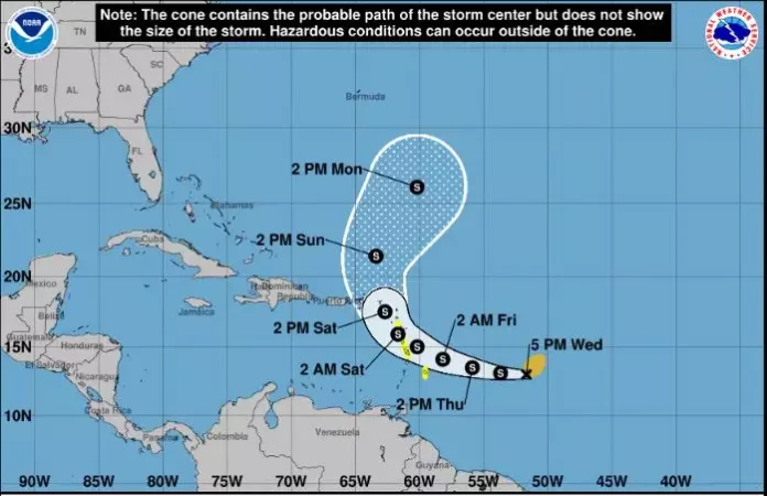 Se forma la tormenta tropical Tammy, la 19 de la temporada